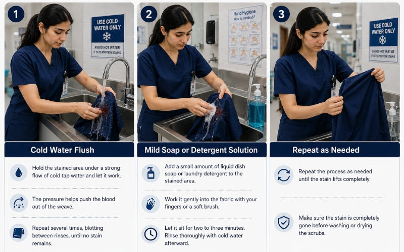Removing fresh blood stains